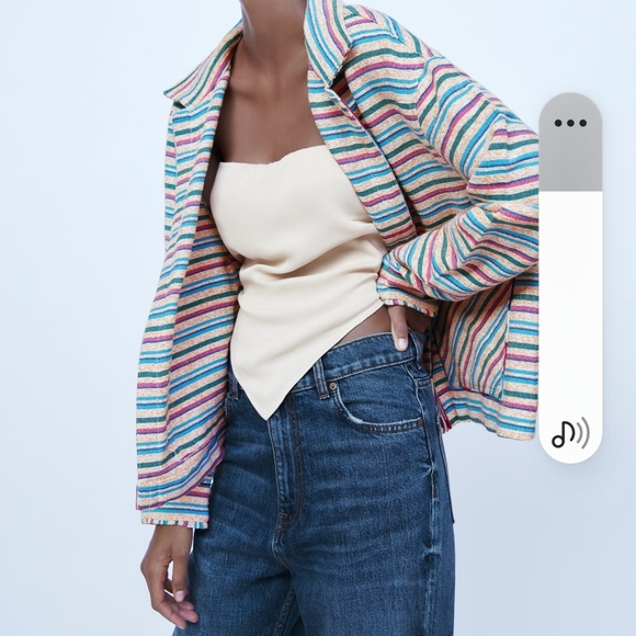 Zara Textured weaved open front jacket - Picture 9 of 16